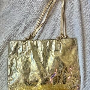 Gold Designer Tote Bag
